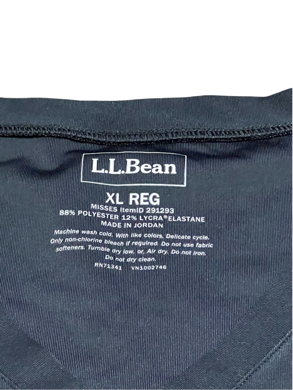 L.L. Bean Women’s Black Fitness Short Sleeve Dress Size XL - Picture 5 of 6